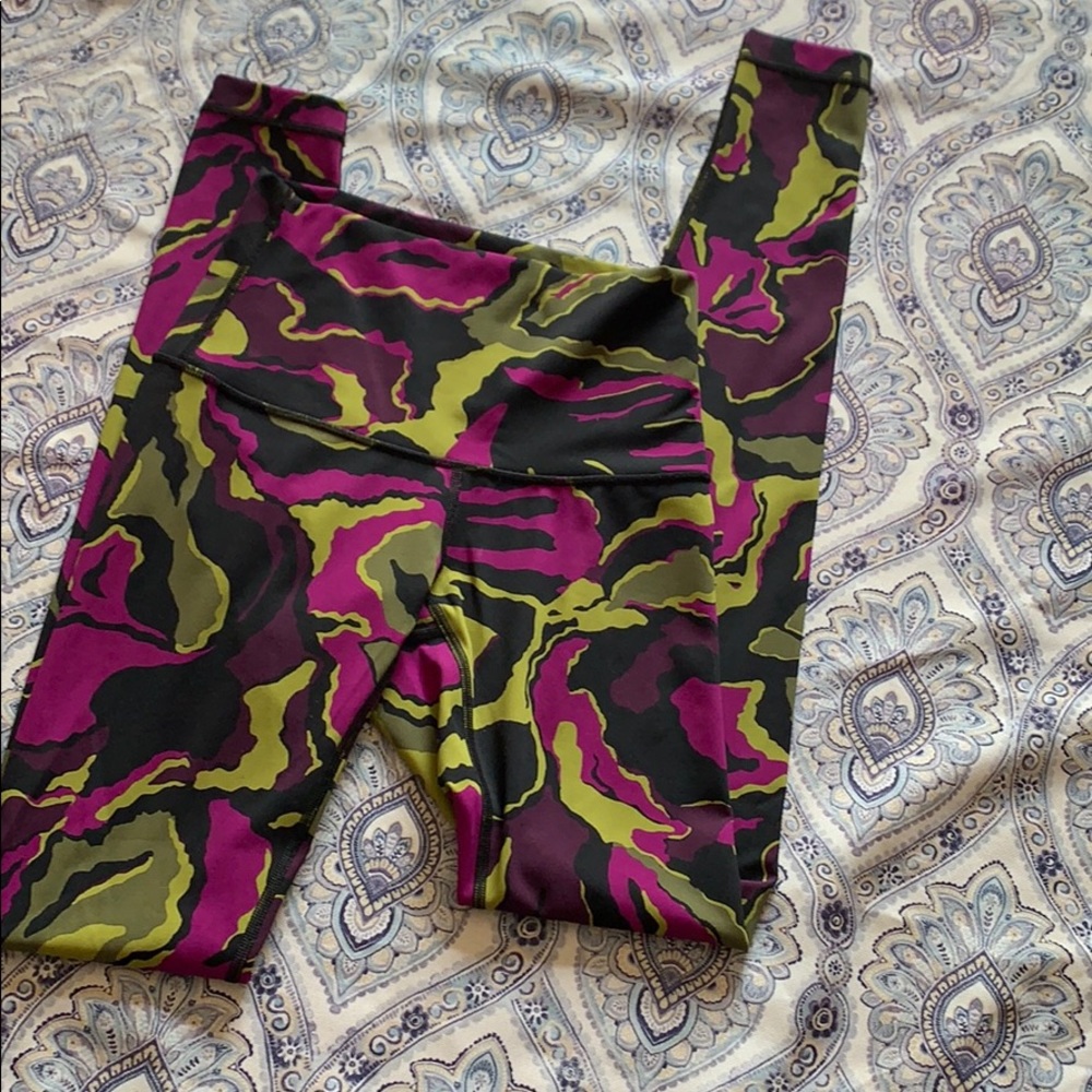 Lululemon bright camo print high waisted leggings